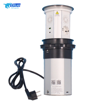 Contemporary Kitchen Pop Up Outlet with USB and Wireless Charging Smart Remote Control Socket
