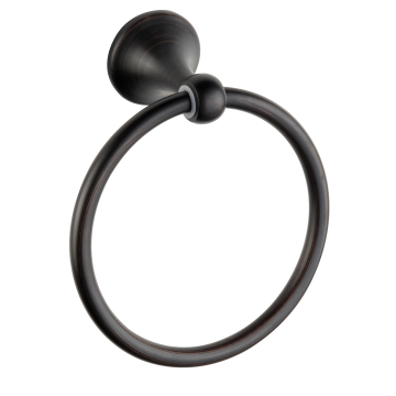 Hotel Bathroom Towel Ring Hanger Simple Design Black Matte Towel Ring Holder