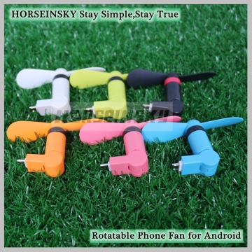 Super Mute USB Cooler Micro Mini Fan Rotatable Android Fan for Smartphones