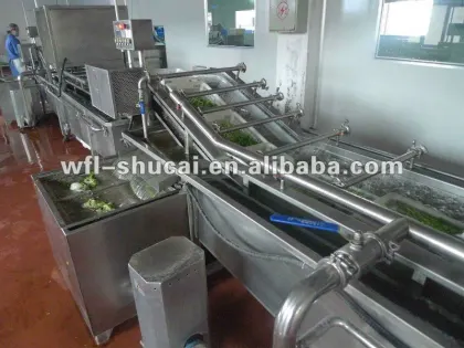 Quick-frozen vegetable production line