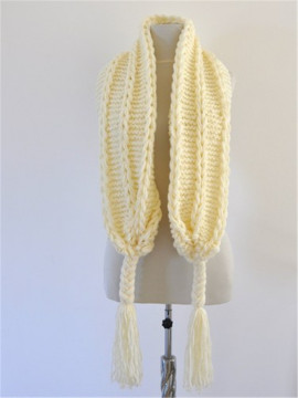Long women scarf with tassel