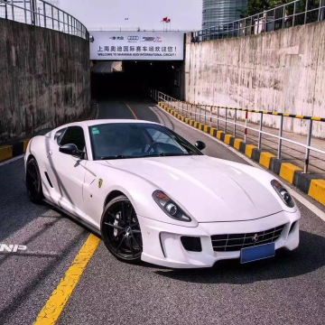 Ferrari 599 Upgraded VORS Style Body Kit with Front and Rear Bumper, Side Skirt, and Spoiler in Carbon Fiber
