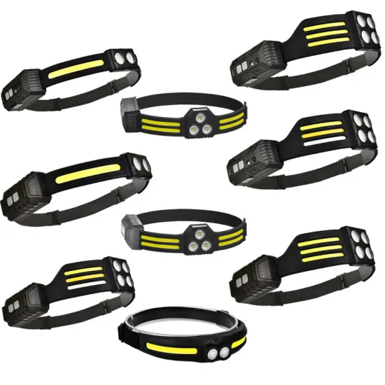 Outdoor Super Bright Motion Sensor LED Headlamp: Ideal for Hiking, Running, Repairing, and Fishing - USB Rechargeable and Waterproof