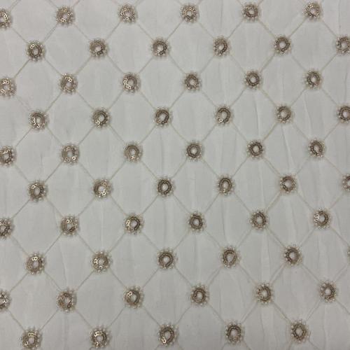 Elegant Bead Sequins Embroidery Fabric