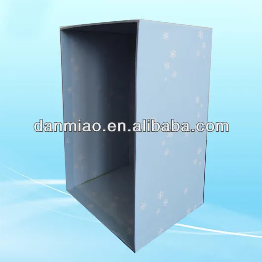 Blue big packaging box without lid