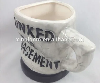 newest creative anger twist ceramic tea mug,unique promotional gift cup
