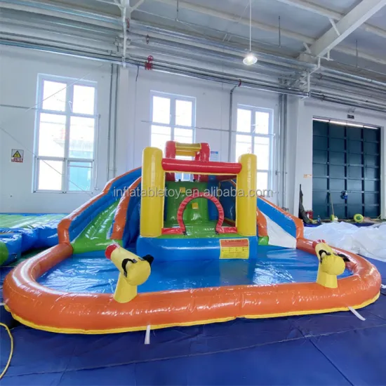 PVC Inflatable Bounce House with Water Slide and Pool for Commercial Use