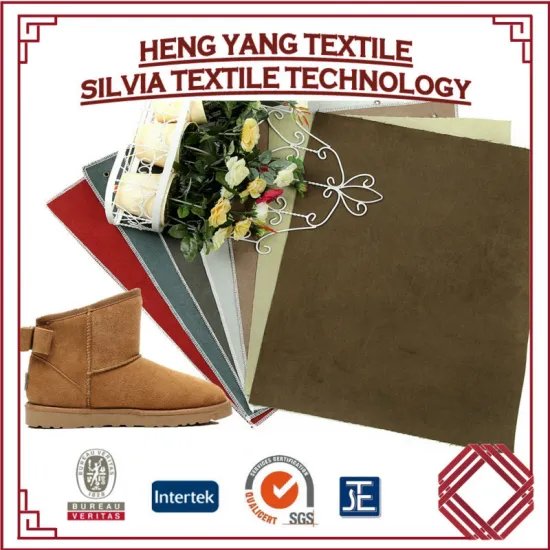 Knitted Technics and 100% Polyester Material High Quality Suede Fabric