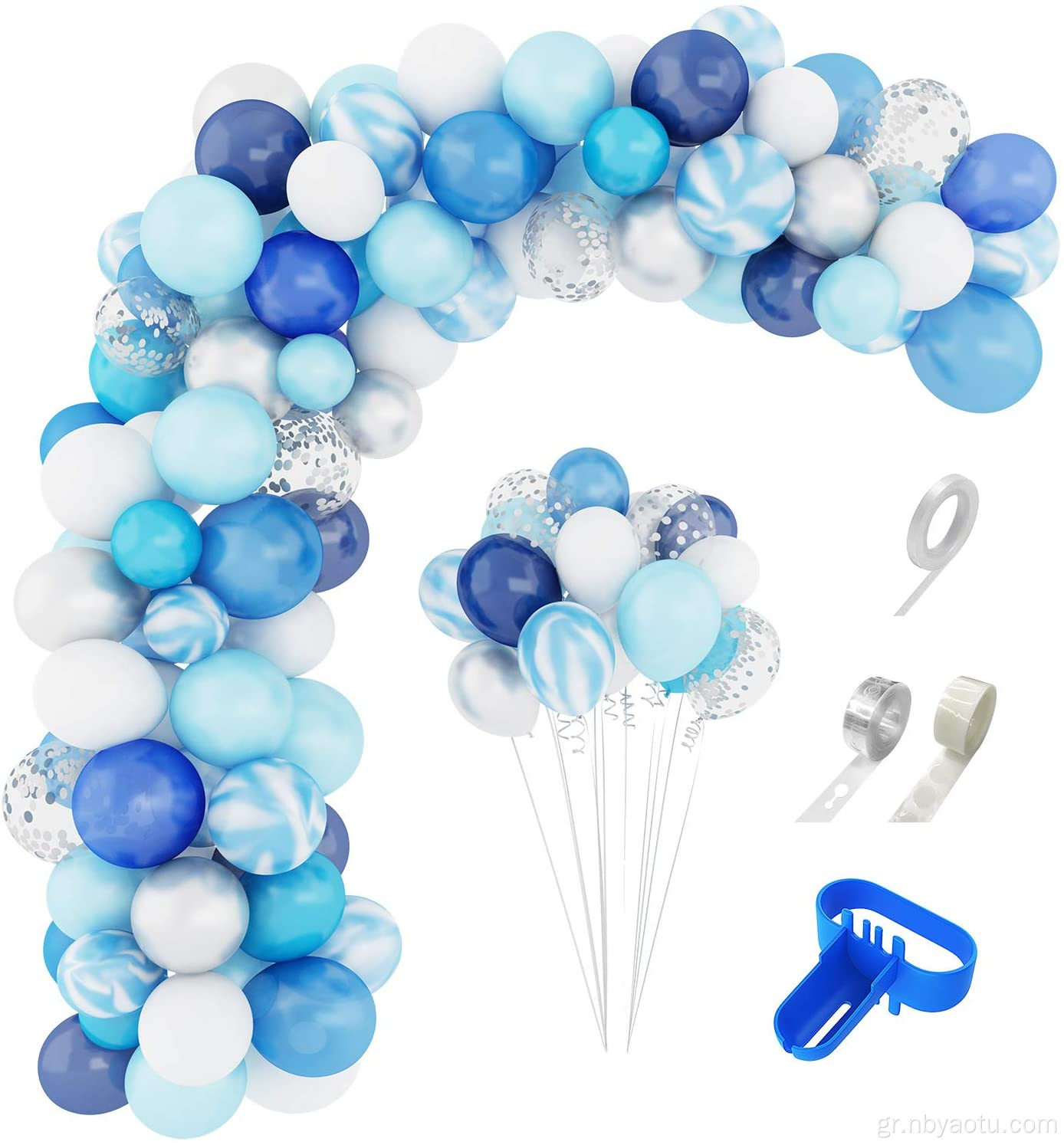 Γάμος γενεθλίων Διάφορα είδη μπλε μπαλόνι