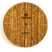 Dial de reloj de madera para los hombres de cuarzo de madera.