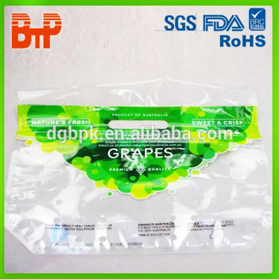customized printed plastic fruits protection bag for grape