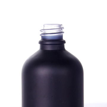 100 mlblack gefrostete ätherische Ölflasche mit Bambus -Tropfen