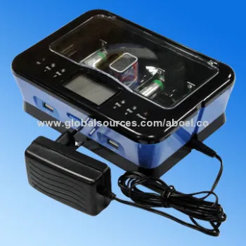 Multi-battery Charger for AAA, AA, C, N, D, 9V Batteries with USB Port