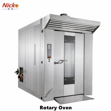 Bread Bakery Machine Stainless Steel Rotary Rack Gas Oven