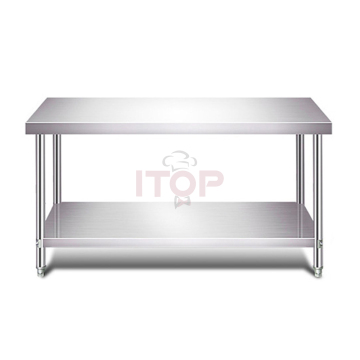 Stainless Steel Commercial Kitchen Prep Table with Backsplash