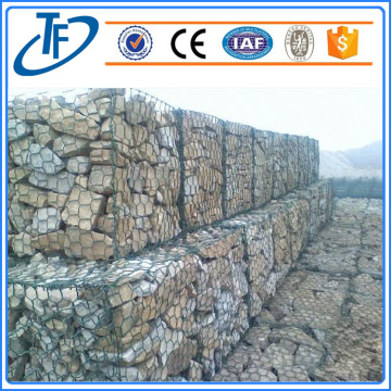 Gabion box for rock fall protection