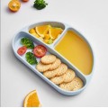 Anti-slip silicone baby feeding plate