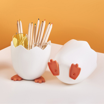 Wholesale Fashion Cute Pencil Holder Cartoon Broken Shell Egg Office Decoration Storage Box
