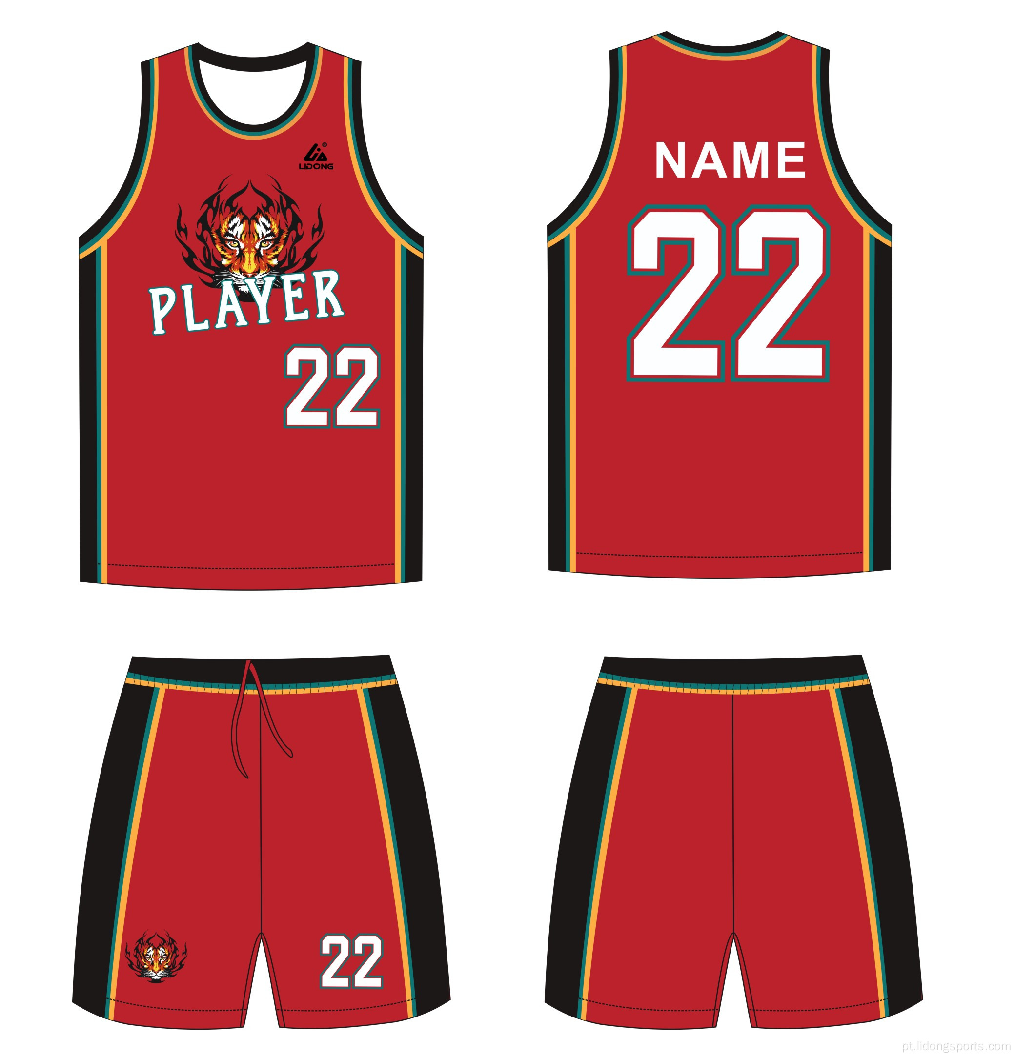 Uniformes de basquete adultos de alta qualidade personalizados