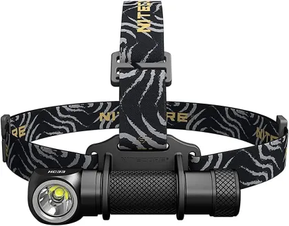 NITECORE HC33 Headlamp: 1800 Lumens XHP35 HD LED - L-Shaped Waterproof Headlight for Camping and Travel