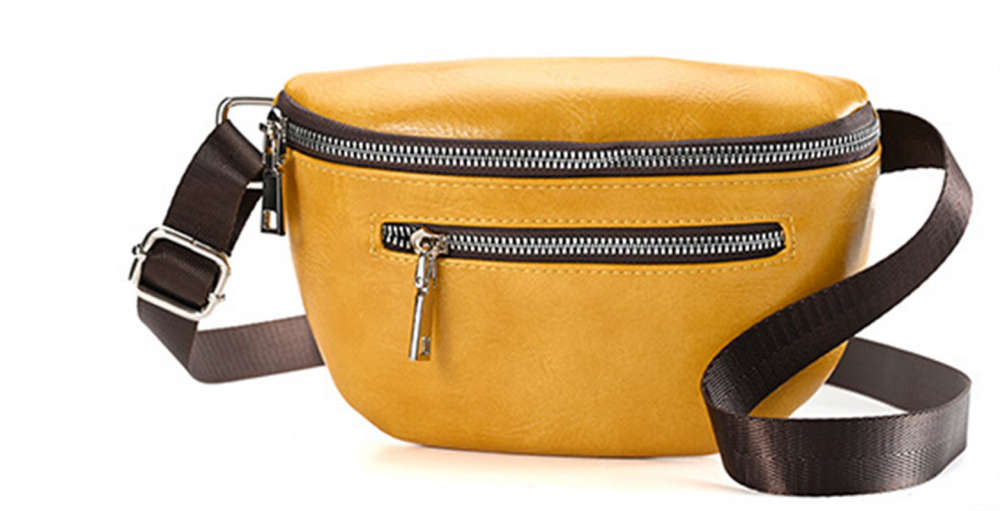 Outstanding Texture Yellow Casual Fanny Pack