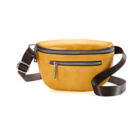 Outstanding Texture Yellow Casual Fanny Pack