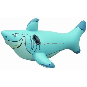 Light Blue PVC Shark Inflatable Rider