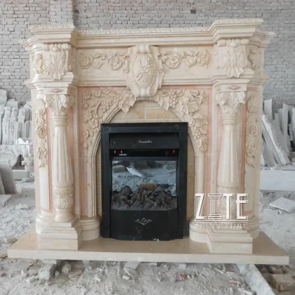 Factory Direct Sale Indoor irish stone marble fireplace