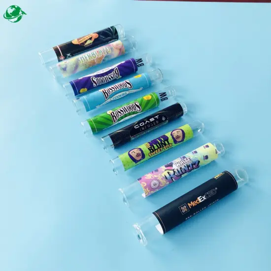 Custom Labels Glass Pre Roll Blunt Tube