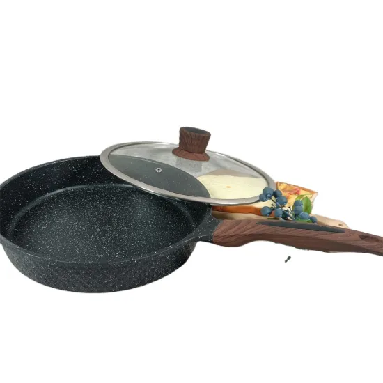 Die Cast Aluminum Fry Pan Set with Marble Coating - Factory Wholesale Non-Stick Cookware