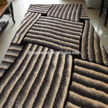 anti slip polyester shaggy handmade 3d door mats