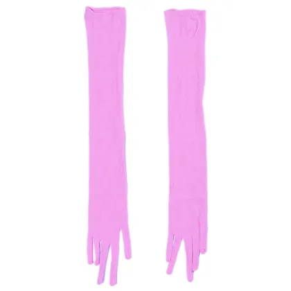 Women's Seamless Five Finger Gloves Sexy Sunscreen Sleeve Driving Gloves Guantes Smooth Pantyhose Erotic Fetish Long Gloves