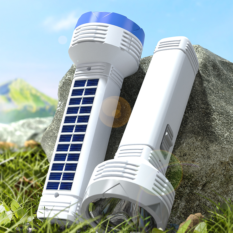 Solar Panel LED Flashlight Type-C-9185-8