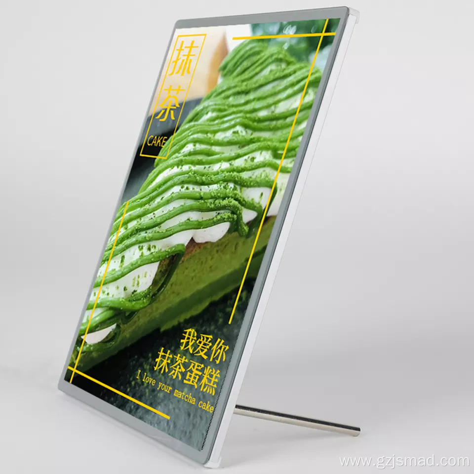 Glass Light Box Aluminum Display Rack Floor Stand