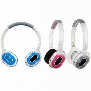 Foldable Bluetooth Headset Wireless with OLED Display, microSD Card Reader, FM Radio