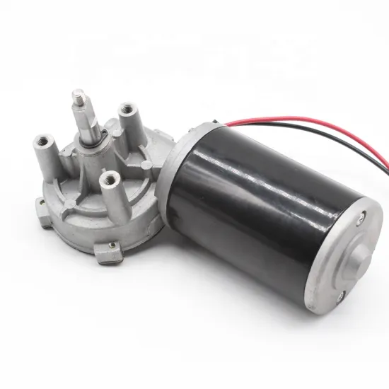 76mm x 97mm 90W 12V Reversible DC Motor with Right Angle Worm Gearbox