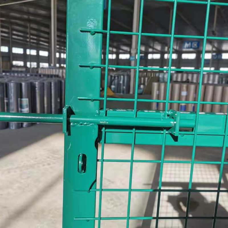 PVC coated wire mesh garden gate, bright green -- manufactured by ANJIA 70,000sqm ISO facility