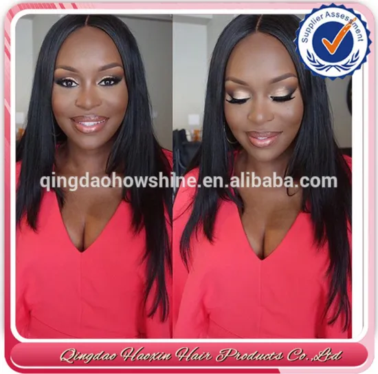 Top grade nice and soft Indian human hair straight silk base full lace wig