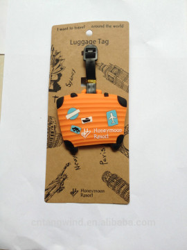 custom 3d pvc photo luggage tag