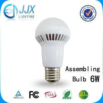 new led light bulb assembly 6w