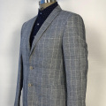 men's sexy chequered Anti-Shrink business suit