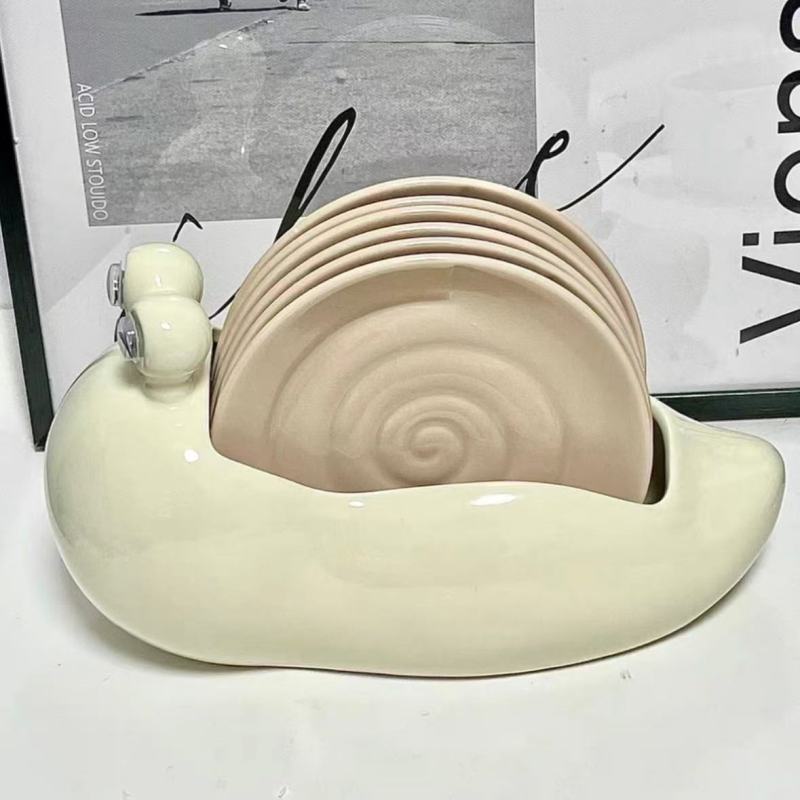 Creative Cartoon Snail-Shaped Plate for Kids