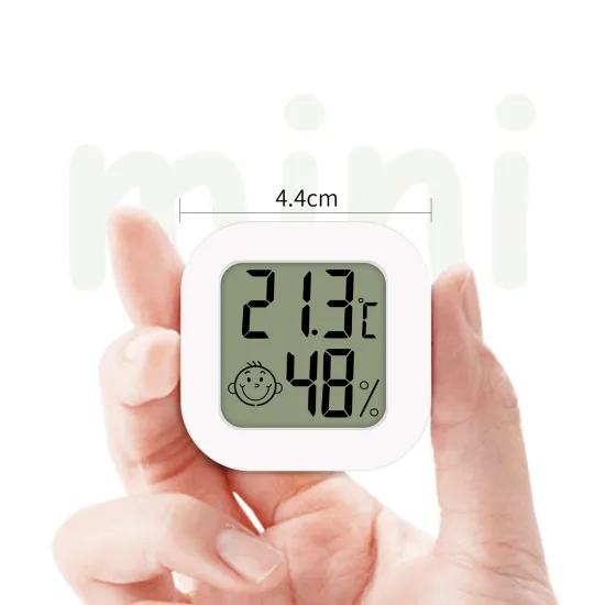 2-in-1 Mini Digital Thermometer and Hygrometer - Temperature and Humidity Meter for Baby Room and Home