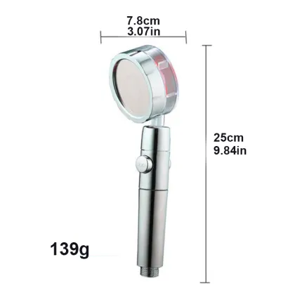 Shower Head With Fan Inside Turbo Fan Charged