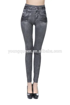 RM86 TV show models real pockets like jeans Denim leggings seamless leggings                        
                                                Quality Choice