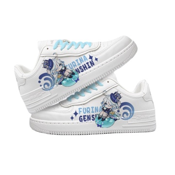 Furina Genshin Shoes: Co-branded Board Shoes with Spring/Autumn Leisure Sports Style