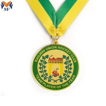 Medalha de clube de jogo de esporte de gelo dourado