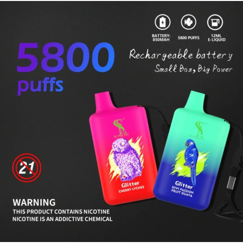 Bulk Buy 5800 Puffs Supbliss Glitter Disposable Vape