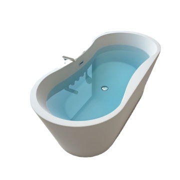 Bañera de spa acrílico independiente moderna con masaje de remolino de cascada interior para baños de hotel