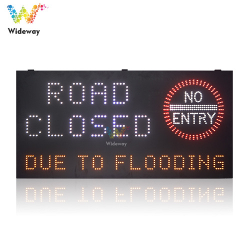 Mountain Road Aluminum LED Solar Warning Traffic Sign
